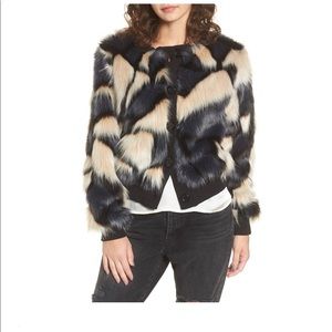 Faux Fur Patchwork Jacket